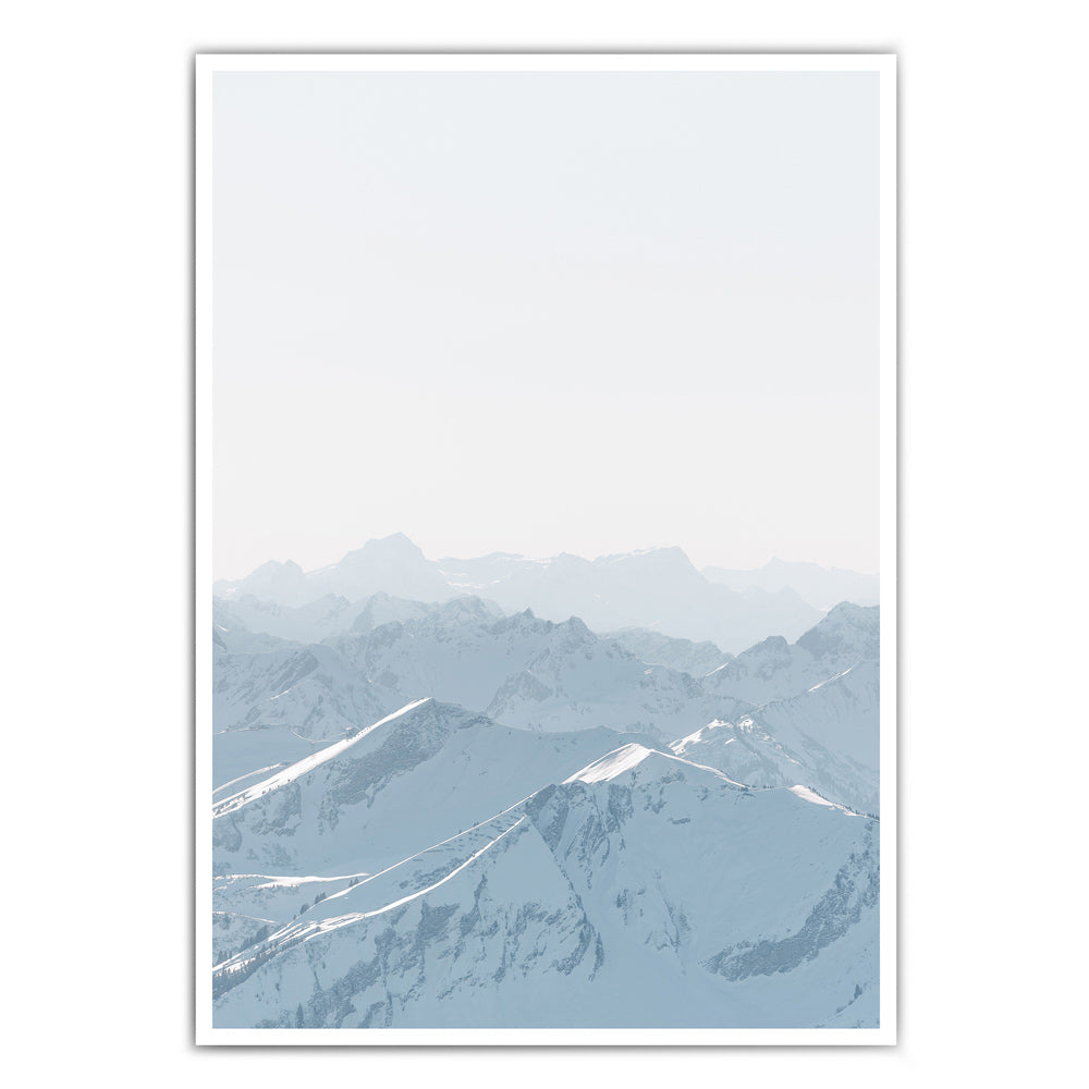 Helles Winter Natur Poster - Beruhigende Berge im Winter – 4one Pictures | Poster