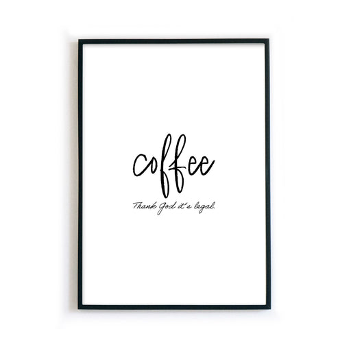 Thank God für Coffee Küchen Poster - Für Kaffee Liebhaber – 4one Pictures