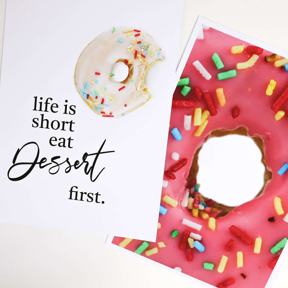 Küchen Poster | Eat Dessert First - Spruch Bild als Küchendekoration – 4one  Pictures