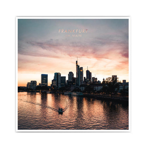 Frankfurt Poster - Sunset Boat