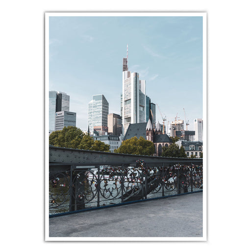 Frankfurt am Main Skyline Poster im Retro Look