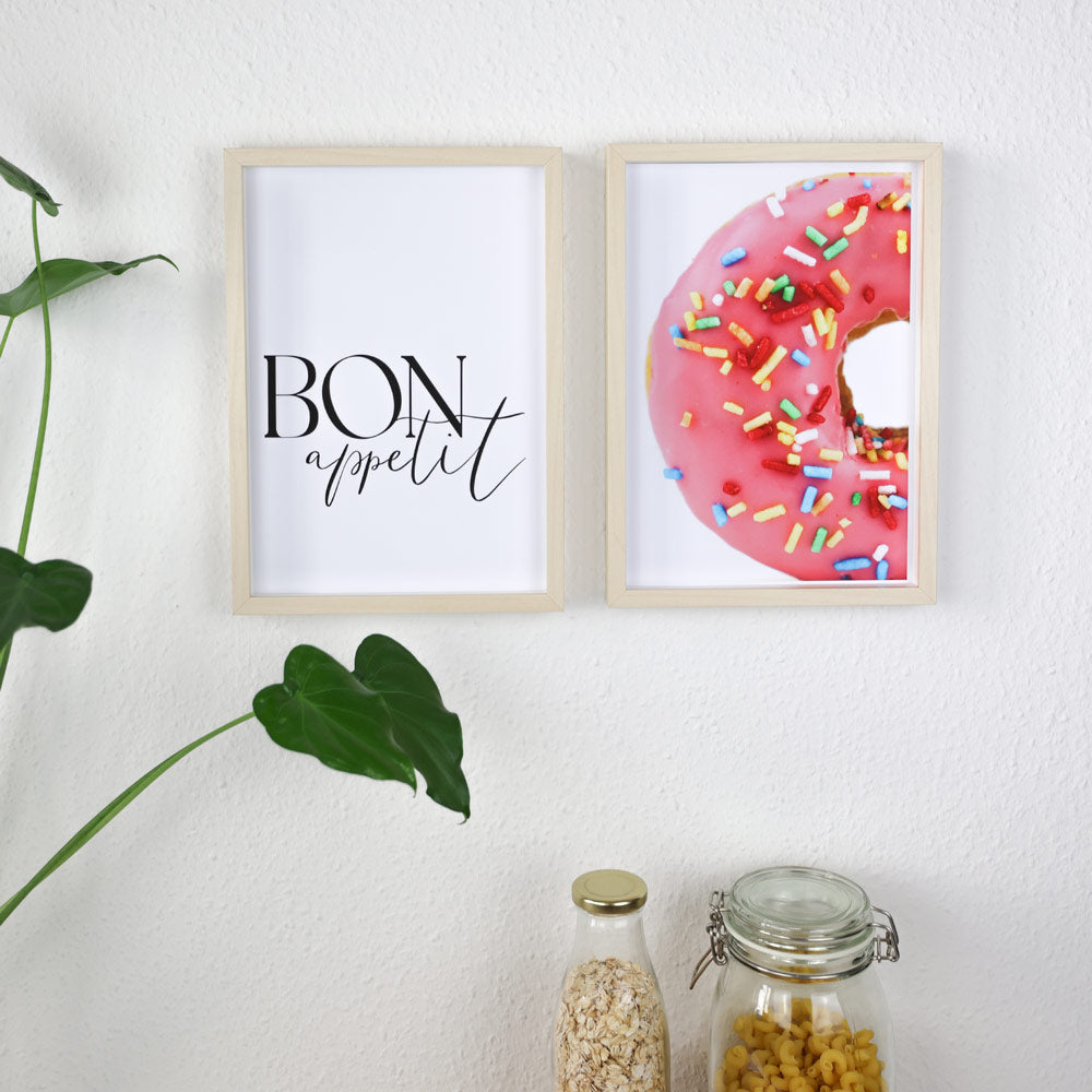 Küchen Poster | Rosa Donat & Bon Appetit
