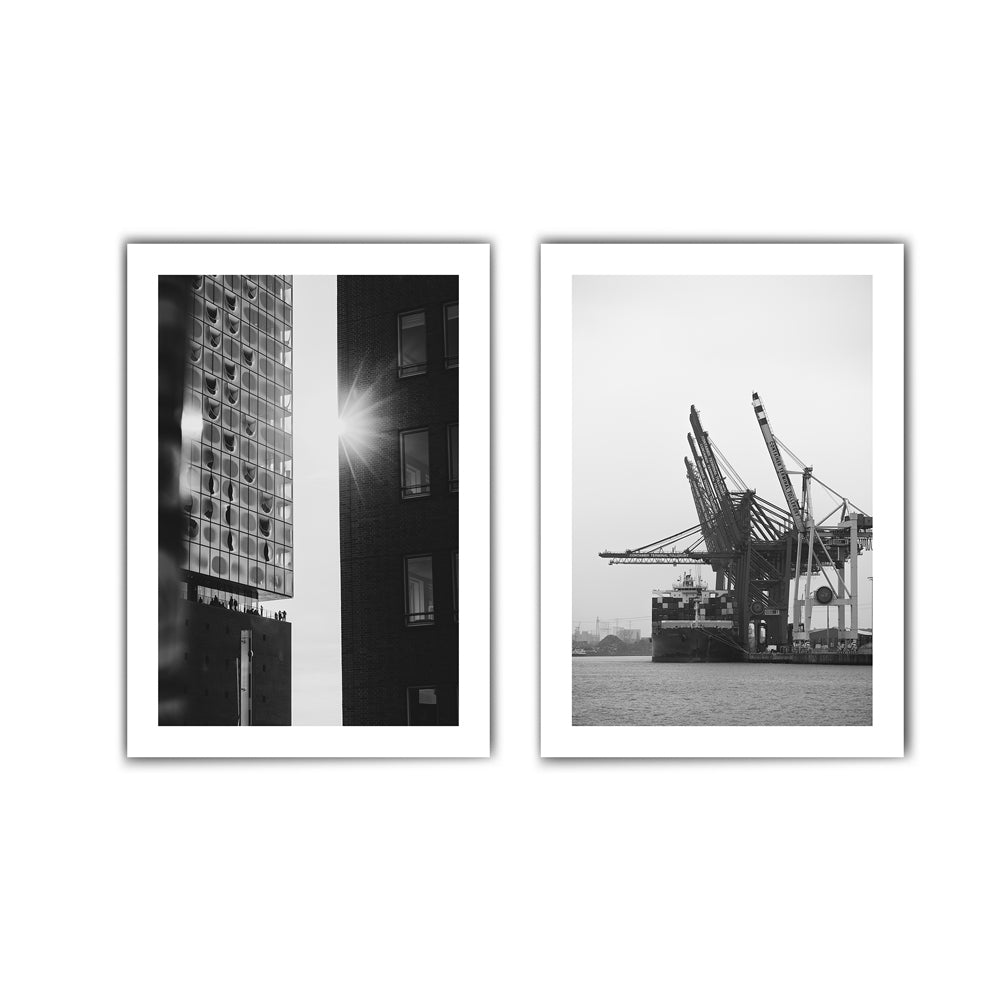 Hamburg-Bilder-Set-Schwarz-Weiss-Hamburg-Bilder-Elbphilharmonie-Hafen-Kraene-poster.jpg