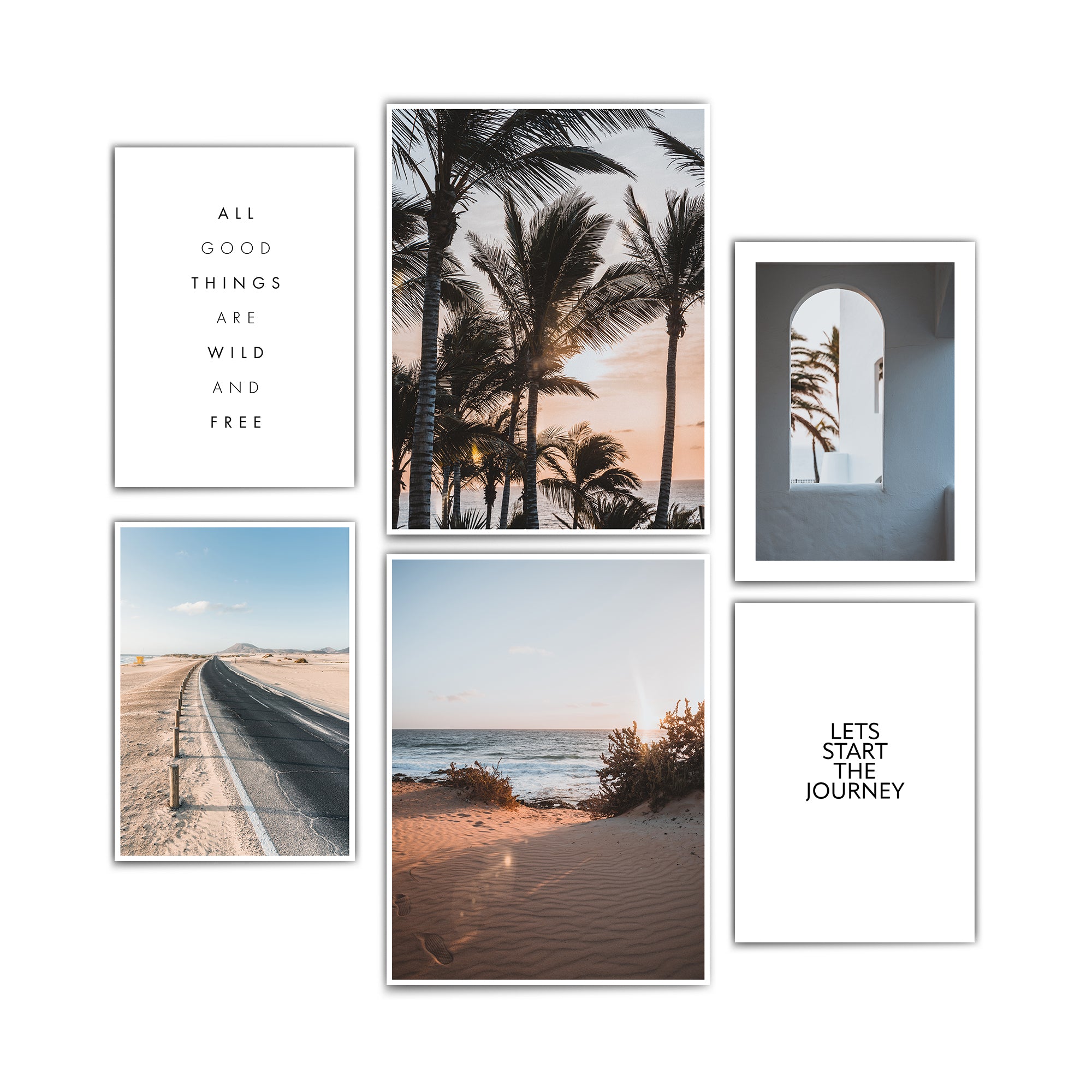 | Meer 4one & Poster Sets Palmen – Fertige Strand, Pictures Bilderwände von
