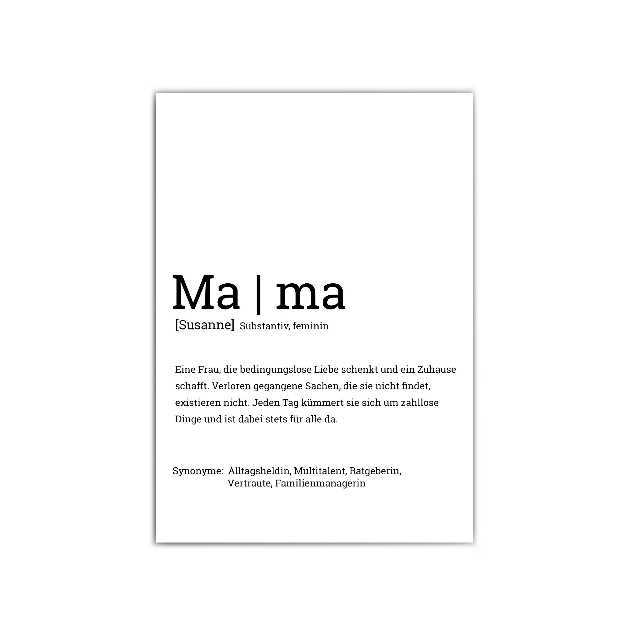 Mama Definition Poster
